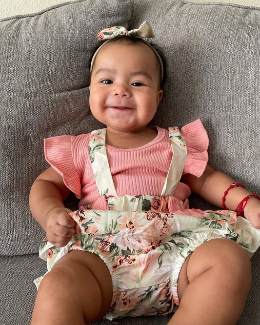 Romper floreado + vincha floreada