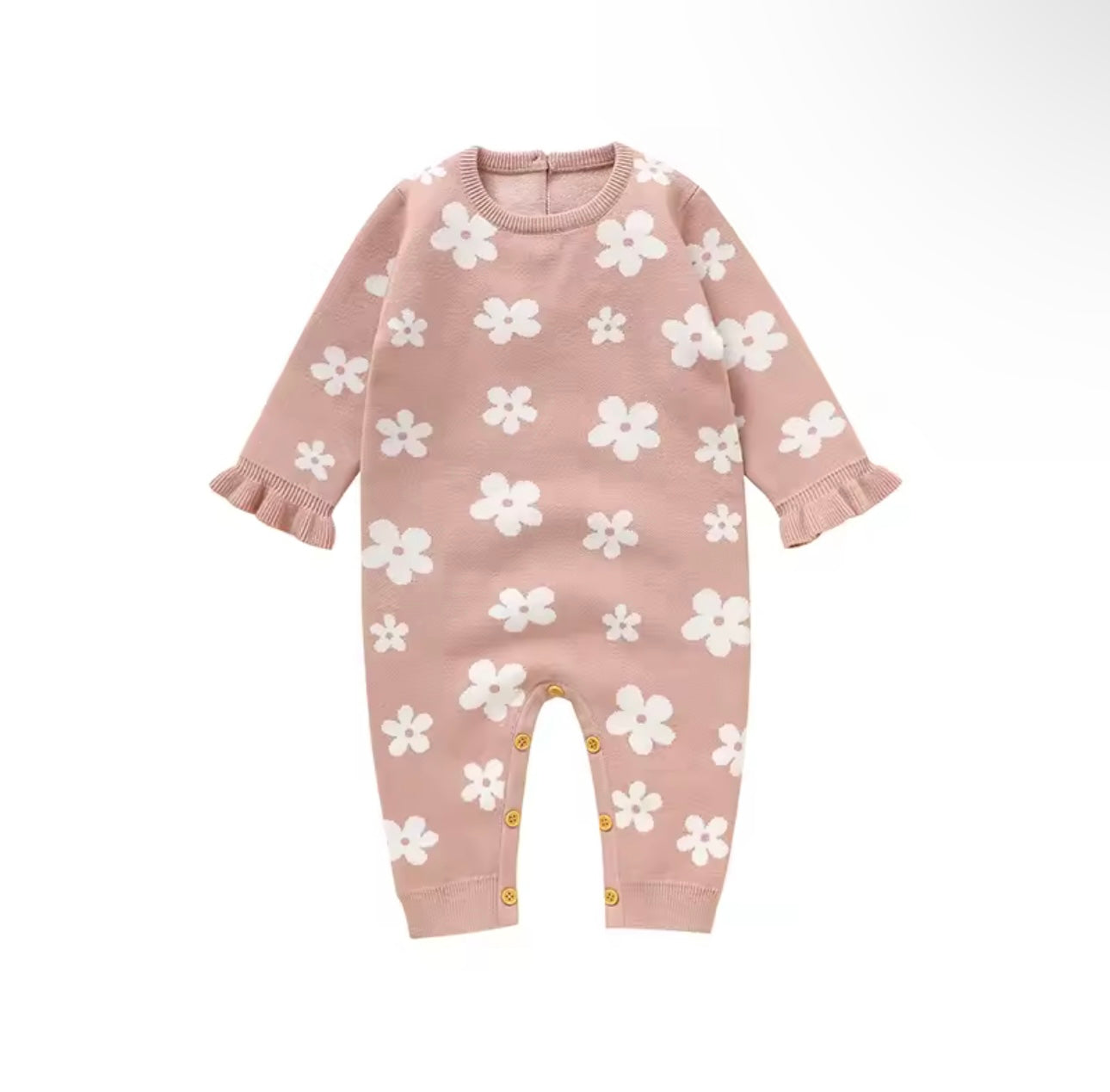 Enterizo floreado rosa