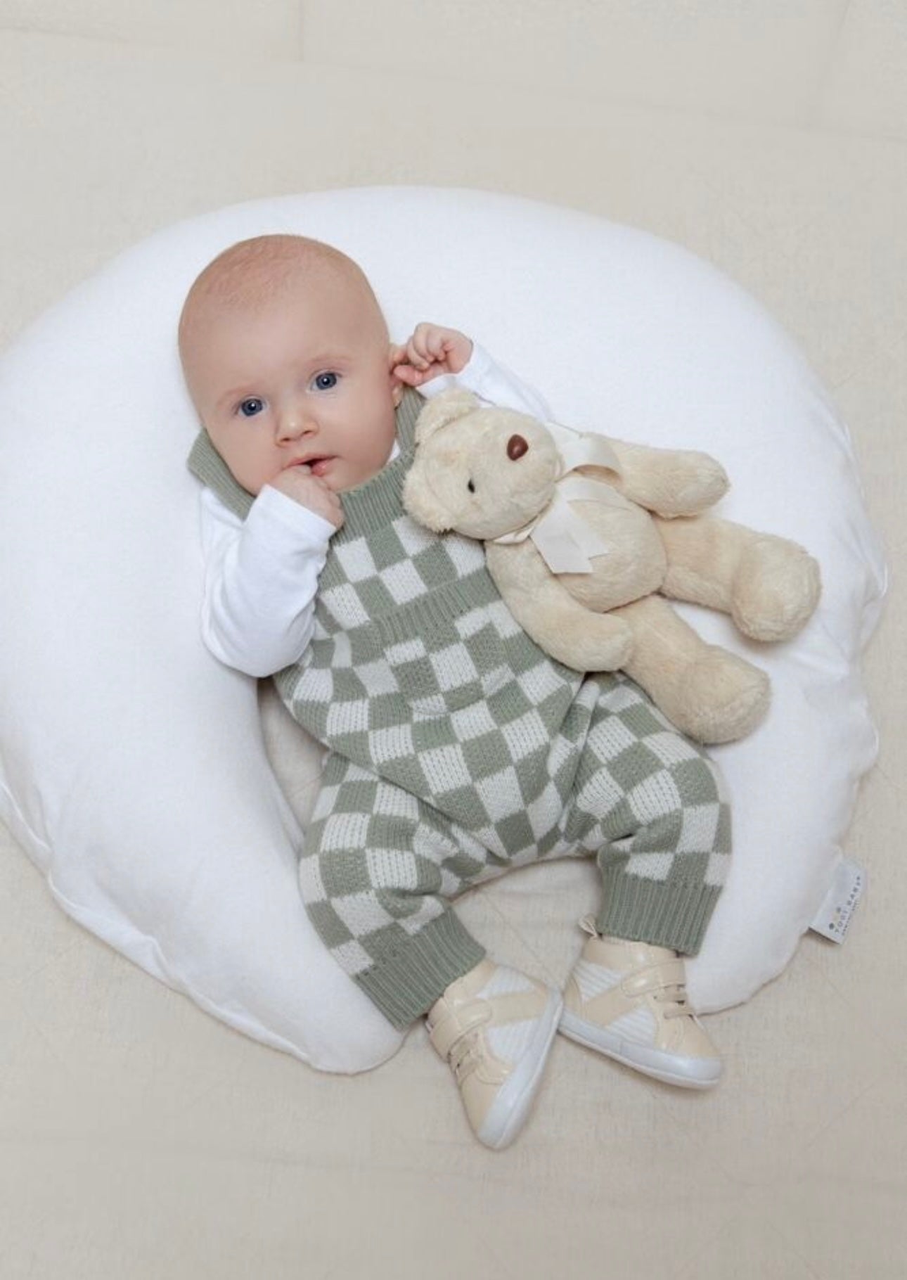 Enterizo tejido cuadros