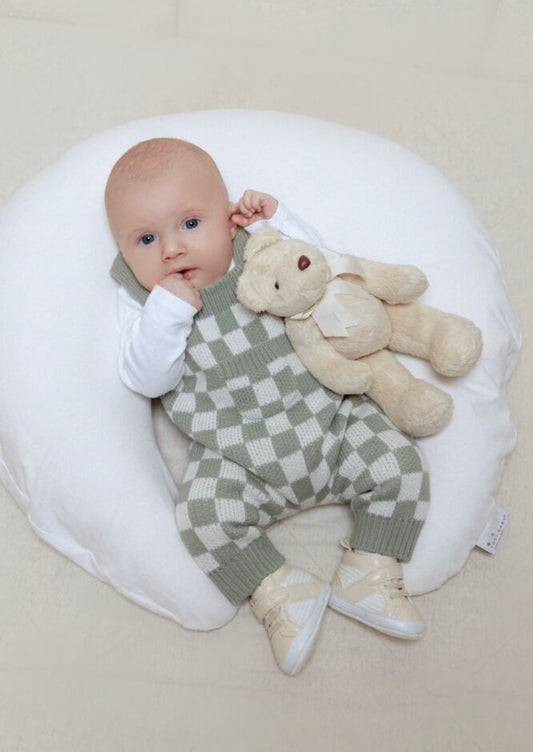 Enterizo tejido cuadros