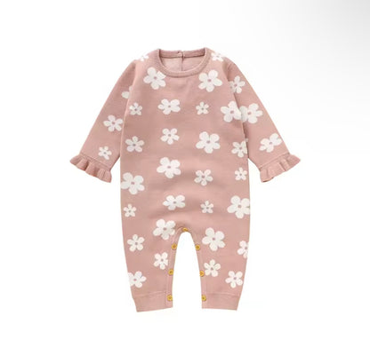 Enterizo floreado rosa