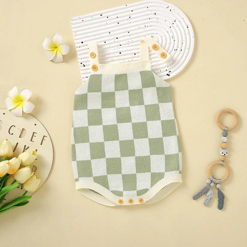 Pelele tejido cuadros