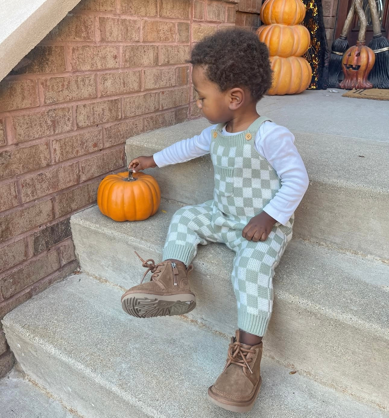 Enterizo tejido cuadros